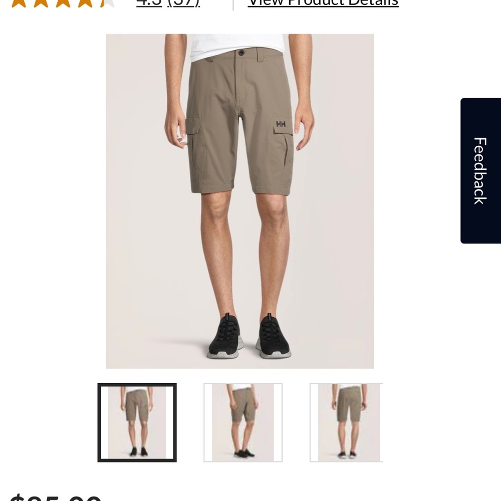 Helly Hansen Tan Cargo Shorts with Relaxed Fit